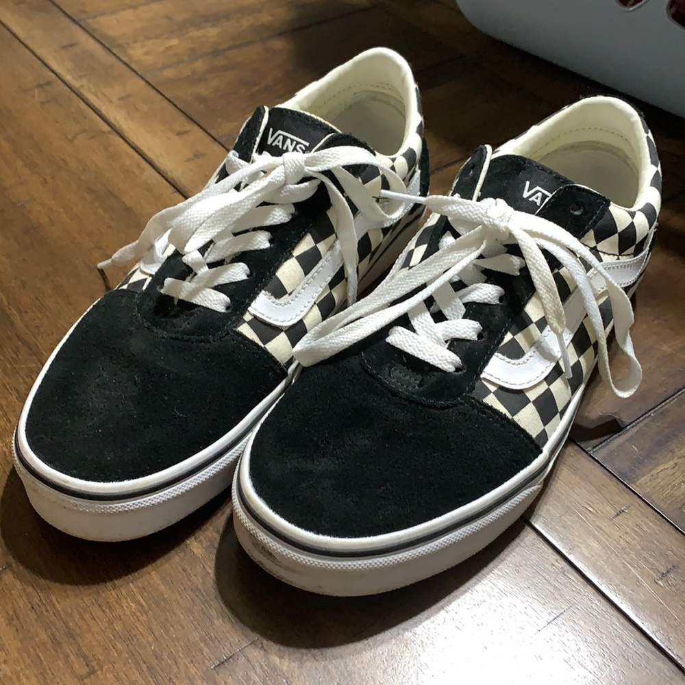 Black & white checker vans